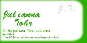 julianna tohr business card